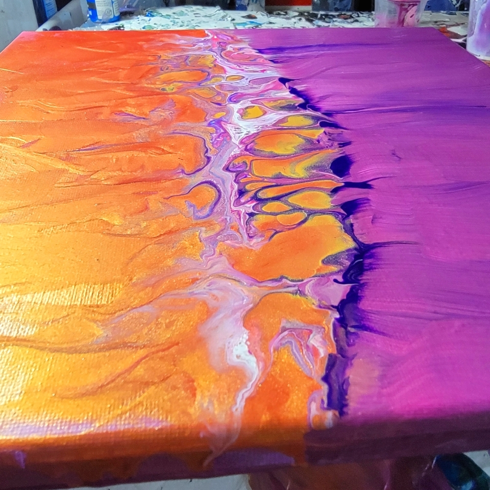 12x12 abstract acrylic painting